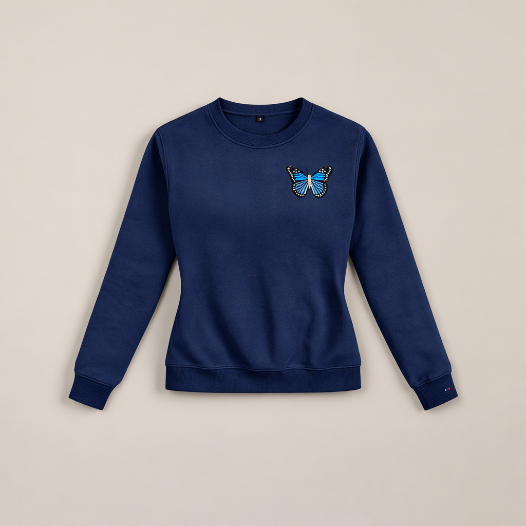 Butterfly Thread – Embroidered Crewneck