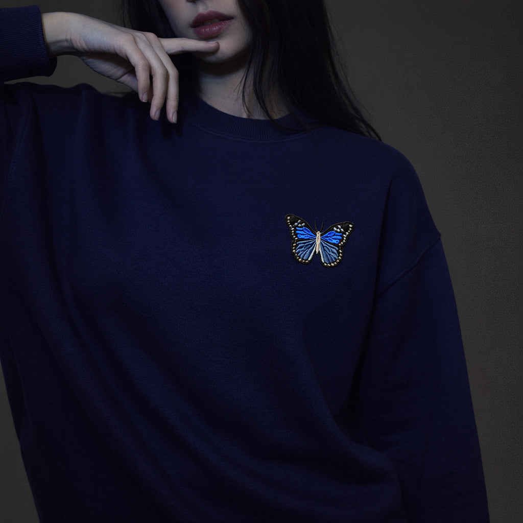 Butterfly Thread – Embroidered Crewneck